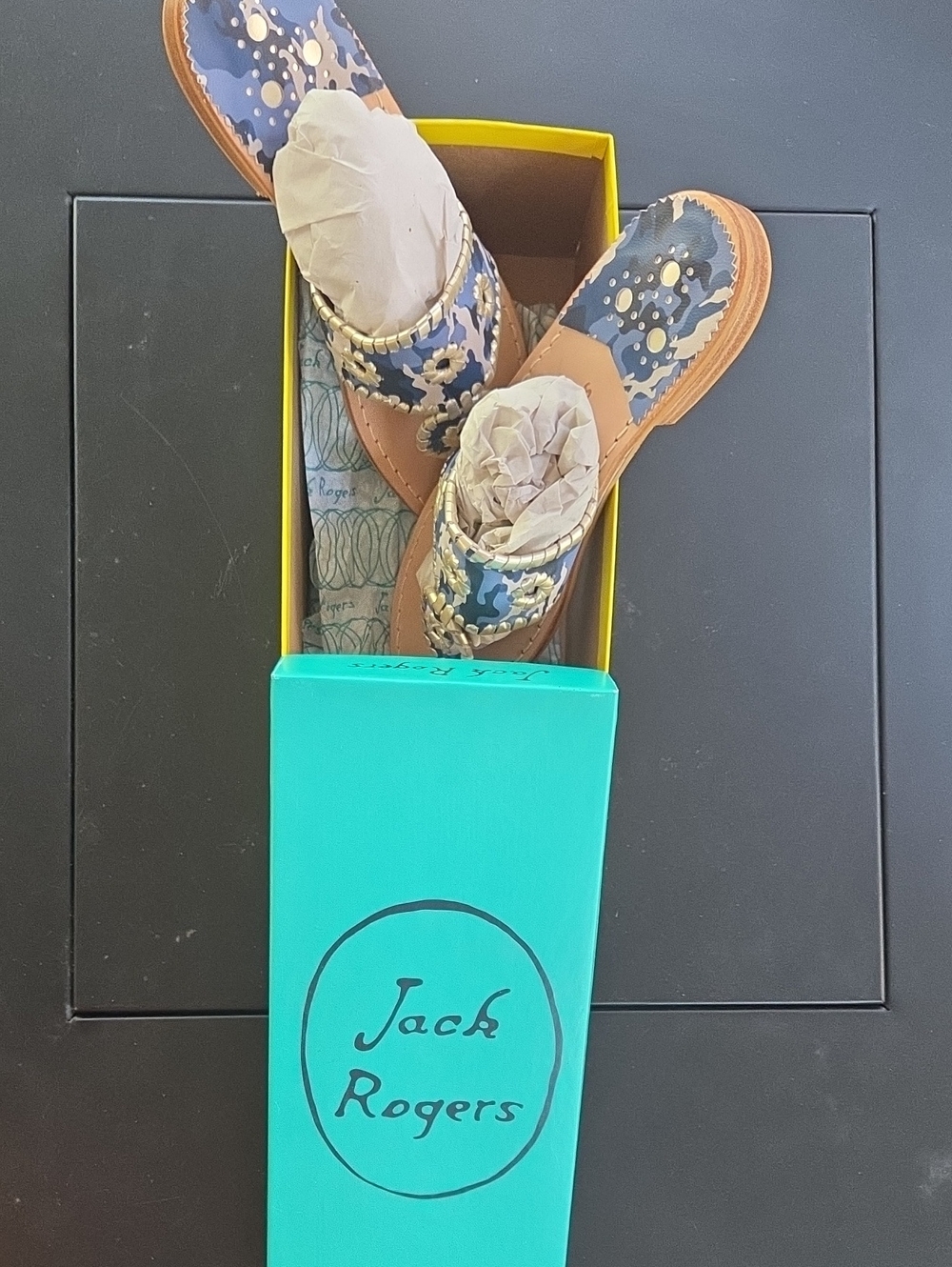 Jack Rogers Midnight Sandals Size 6.5